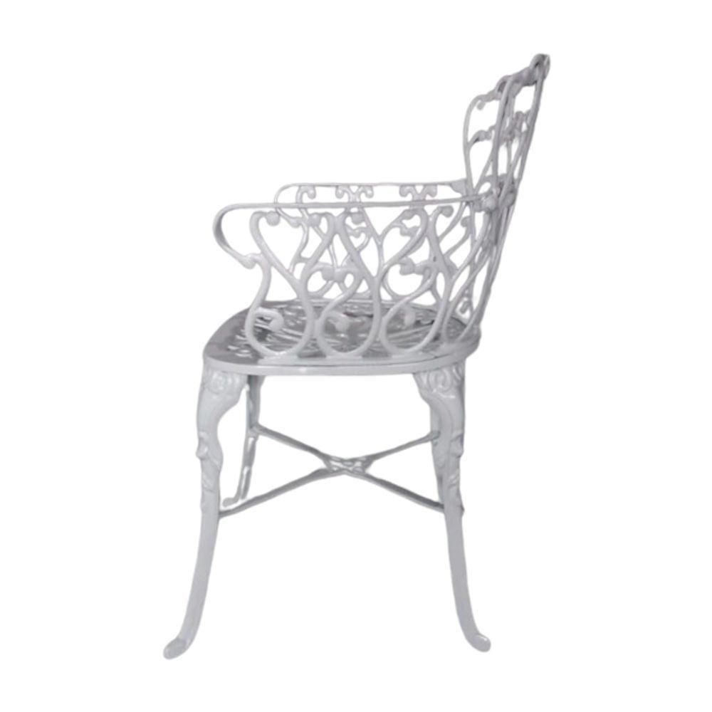 Conjunto Mesa 2 Poltronas Viena Premium Jardim Varanda Sacada Branco - 3