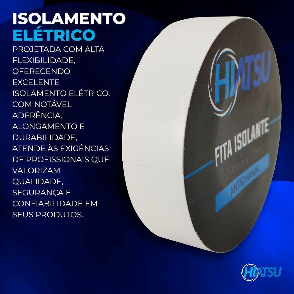 Fita Isolante Antichama 0,13mm X 19mm X 20m Cor Brancahiatsu 10 Unidades - 2