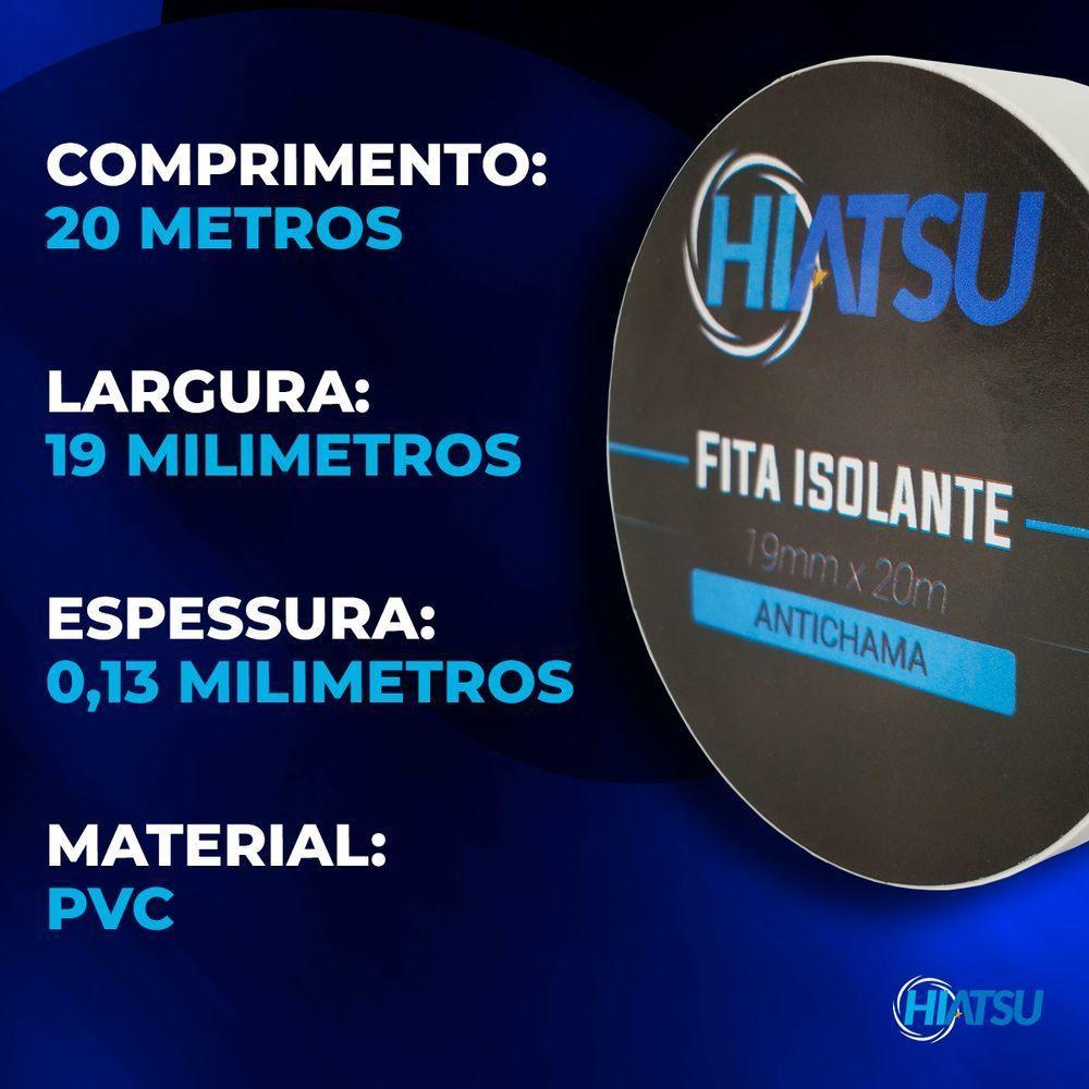Fita Isolante Antichama 0,13mm X 19mm X 20m Cor Brancahiatsu 10 Unidades - 4