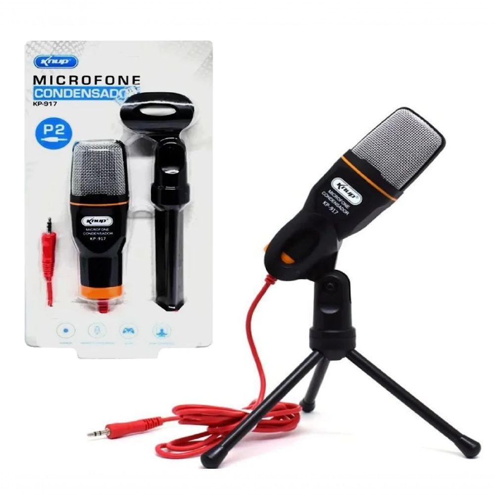 Microfone Condensador De Mesa Com Tripé Ajustável Kp-917 - 1