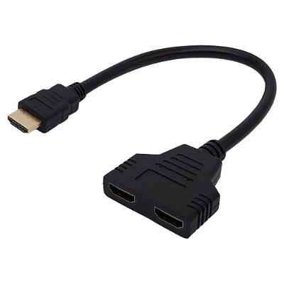 Cabo Duplicador Hdmi X-cell, 1x Hdmi (macho) Para 2x Hdmi (fêmea), 30cm, Preto - Xc-sw3