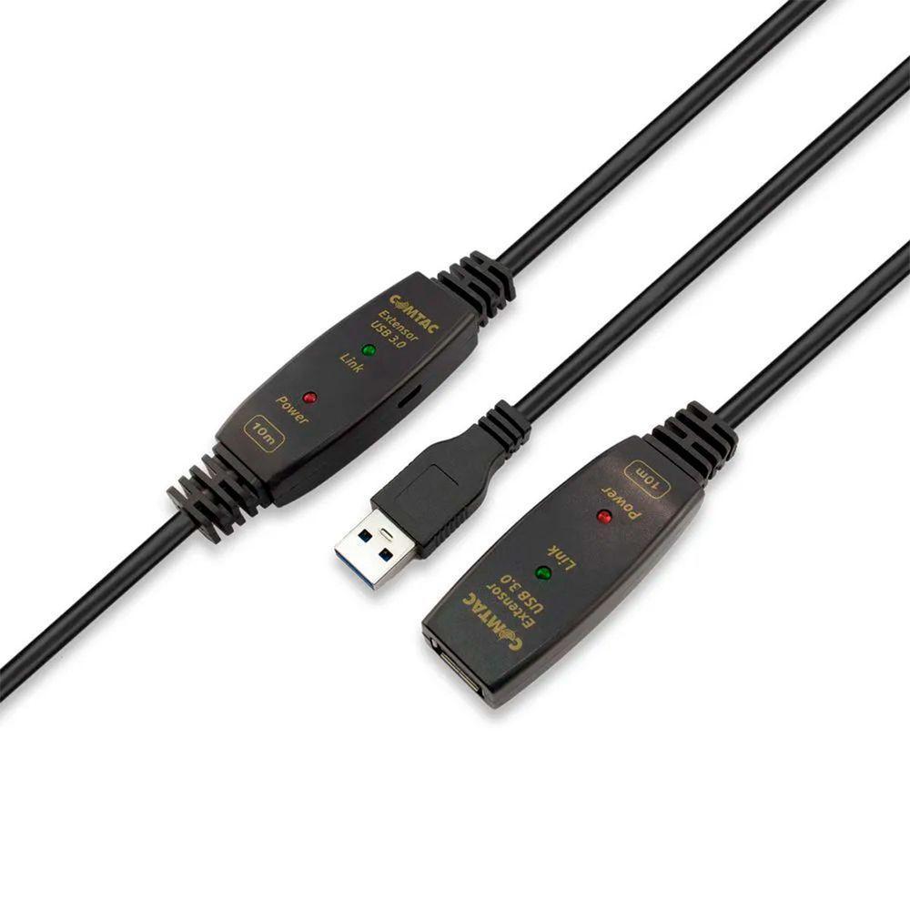 Cabo Extensor, Comtac, Usb 3.0, 10mt, Preto- 28129374 - 2