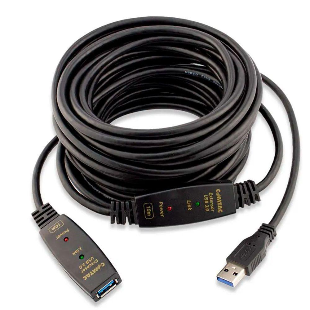 Cabo Extensor, Comtac, Usb 3.0, 10mt, Preto- 28129374 - 3