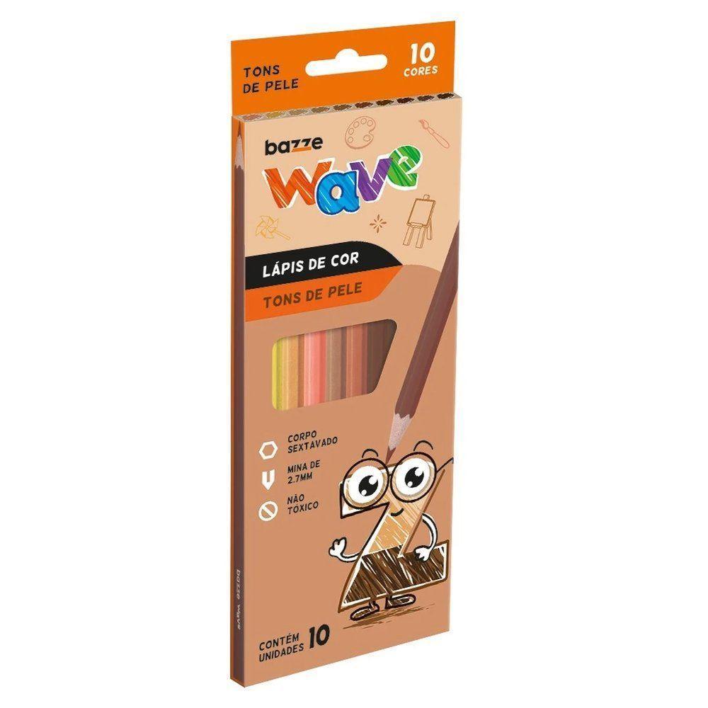 Lápis De Cor Wave Tons De Pele 10 Cores 904669 - 1
