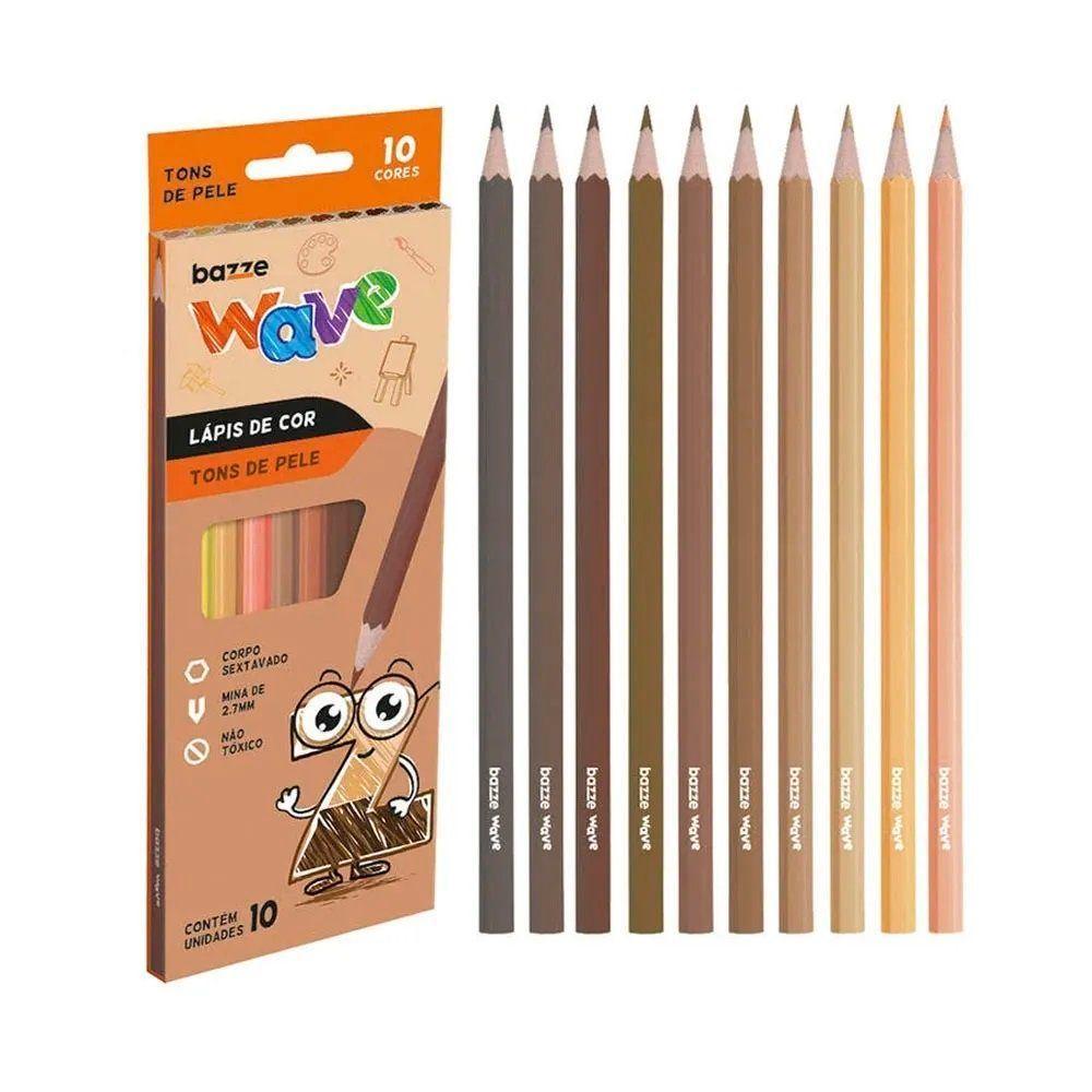Lápis De Cor Wave Tons De Pele 10 Cores 904669 - 2