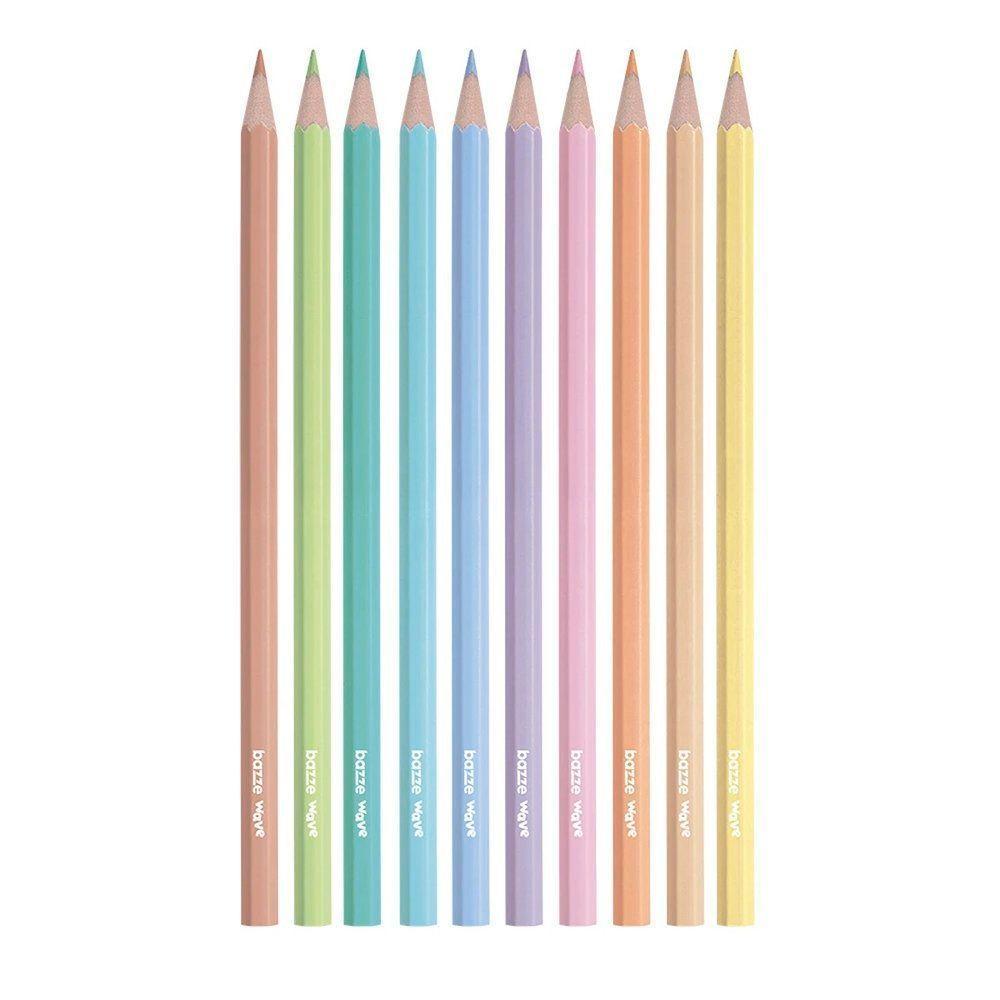 Lápis De Cor Tons Pastel 10 Cores Wave - Bazze 901736 - 2
