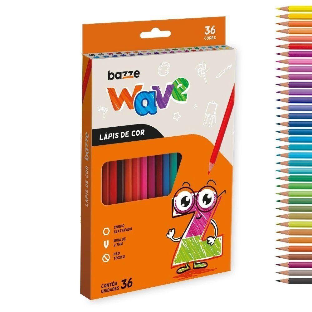 Lápis De Cor Wave - 36 Cores - Bazze 908568 - 3