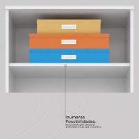 Armário Multiuso Sapateira 2 Portas Ouro Branco - 6