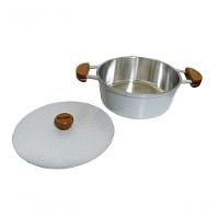 Jogo 5 Panelas Alumínio Fundido Branca Tampa Pesada Extang - 3