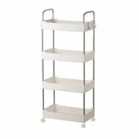 Prateleira Multiuso 4 Andares Com Rodinha Branca - 1