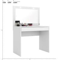 Camarim Penteadeira Com Led 1 Gaveta Sofia Branco - 2