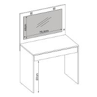 Camarim Penteadeira Com Led 1 Gaveta Sofia Branco - 3