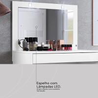 Camarim Penteadeira Com Led 1 Gaveta Sofia Branco - 6