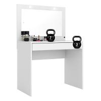 Camarim Penteadeira Com Led 1 Gaveta Sofia Branco - 7