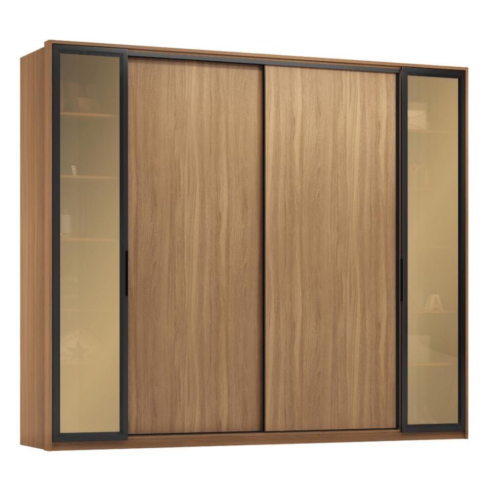 Guarda Roupa Casal 4 Portas Vidro Reflecta E 4 Gavetas Estônia Prime Tx Amêndola-nude - 10