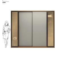 Guarda Roupa Casal 4 Portas Vidro Reflecta E 4 Gavetas Estônia Prime Tx Amêndola-nude - 6