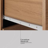 Guarda Roupa Casal 6 Portas Com Espelho E 4 Gavetas Ubatuba Amêndola Touch-off White