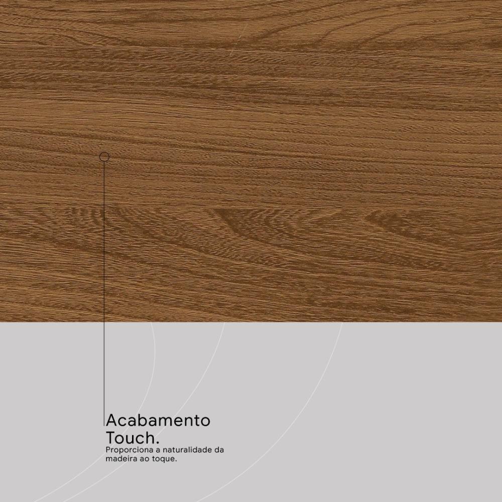 Guarda Roupa Casal 4 Portas Com Espelho E 3 Gavetas Grécia - Amêndola-grafito Amêndola-grafito - 5