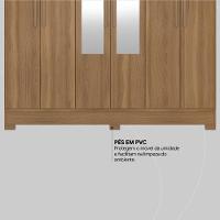 Guarda Roupa Casal 6 Portas Com Espelho E 3 Gavetas York Amêndola Touch - 7