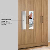 Guarda Roupa Casal 6 Portas Com Espelho E 3 Gavetas York Amêndola Touch - 8