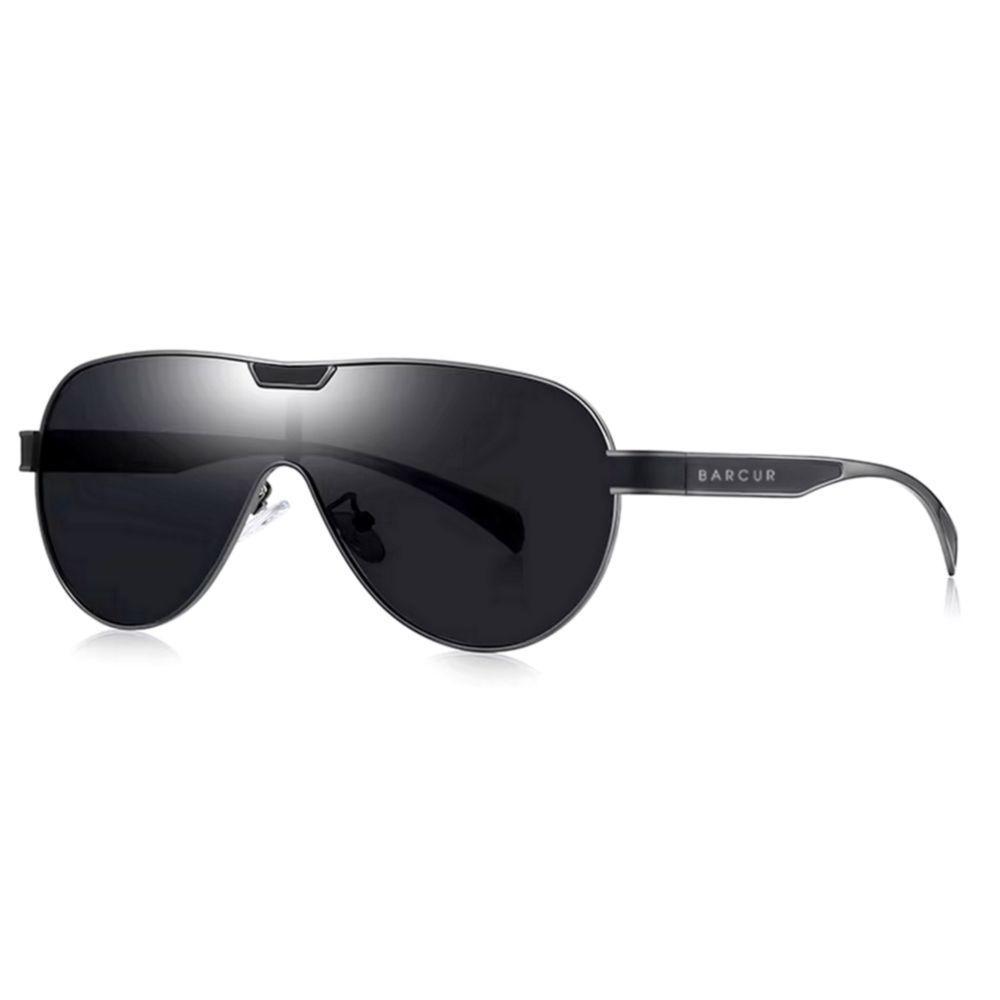 Óculos De Sol Masculino Com Lentes Polarizadas Design Esportivo Cinza - 1