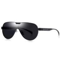 Óculos De Sol Masculino Com Lentes Polarizadas Design Esportivo Cinza - 1