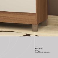 Guarda Roupa Solteiro 6 Portas E 2 Gavetas Utah Amêndola Touch-off White - 7