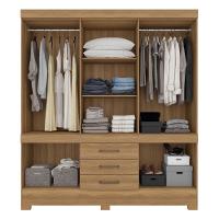 Guarda Roupa Casal 10 Portas Com Espelho E 3 Gavetas Hungria - Amêndola Touch Amêndola Touch - 3