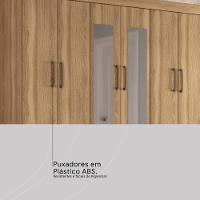 Guarda Roupa Casal 10 Portas Com Espelho E 3 Gavetas Hungria - Amêndola Touch Amêndola Touch - 8