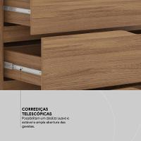 Guarda Roupa Casal 2 Portas Com Espelho E 3 Gavetas Líbano - Amêndola-grafito Amêndola-grafito - 7