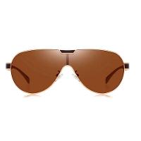 Óculos De Sol Masculino Com Lentes Polarizadas Design Esportivo Marrom - 2