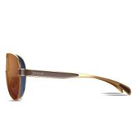 Óculos De Sol Masculino Com Lentes Polarizadas Design Esportivo Marrom