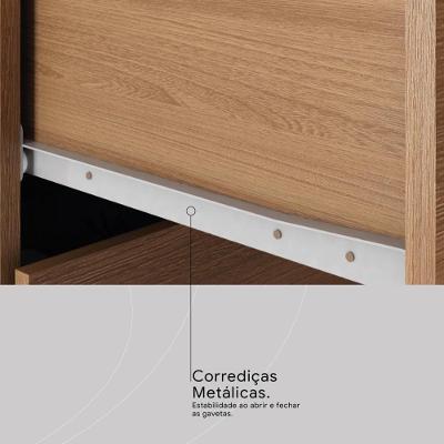 Guarda Roupa Casal Hungria 10 Portas de Bater 3 Gavetas Amêndola Touch-Off White