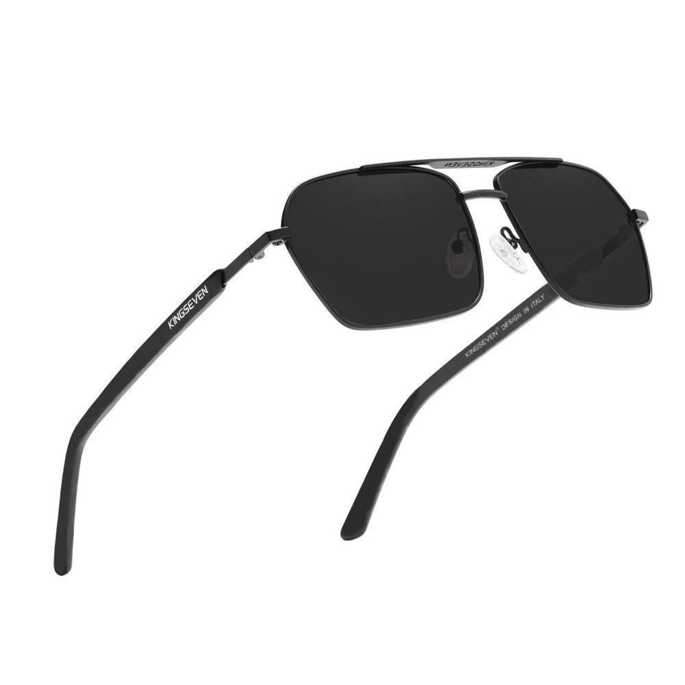 Óculos De Sol Kingseven Polarizados Anti-reflexo Uv400 Design Quadrado Preto - 1