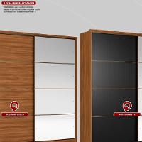 Guarda Roupa Casal 2 Portas Com Espelho E 3 Gavetas Líbano Prime Tx Nogueira-preto - 3