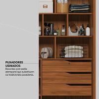 Guarda Roupa Casal 2 Portas Com Espelho E 3 Gavetas Líbano Prime Tx Nogueira-preto - 8