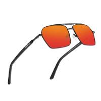 Óculos De Sol Kingseven Polarizados Anti-reflexo Uv400 Design Quadrado Laranja - 1