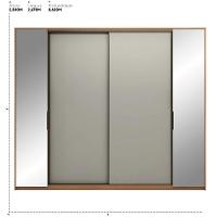 Guarda Roupa Casal 4 Portas Com Espelho E 4 Gavetas Estônia Prime Tx Amêndola-nude - 2