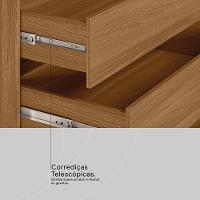 Guarda Roupa Casal 4 Portas Com Espelho E 4 Gavetas Estônia Prime Tx Amêndola-nude - 6