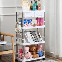 Prateleira Multiuso 4 Andares Com 2 Gavetas Branca