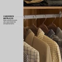 Guarda Roupa Casal 6 Portas Com Ripado E Com Espelho 6 Gavetas Equador Prime Tx Nogueira-nude - 7