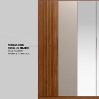 Guarda Roupa Casal 6 Portas Com Ripado E Com Espelho 6 Gavetas Equador Prime Tx Nogueira-nude - 8