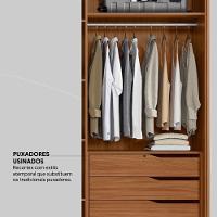 Guarda Roupa Casal 6 Portas Com Ripado E Com Espelho 6 Gavetas Equador Prime Tx Nogueira-nude - 9