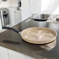 Frigideira Multiuso 4 Em 1 Com Divisórias Antiaderente Preto Cozinhe Ovos E Hamburgers Com Facilidade - 5