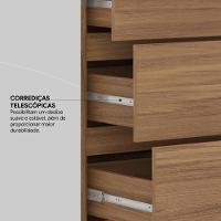 Guarda Roupa Casal 6 Portas Com Espelho E 6 Gavetas Equador Amêndola-grafito - 6