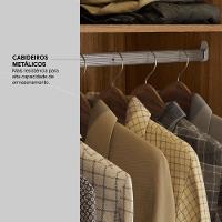 Guarda Roupa Casal 6 Portas Com Espelho E 6 Gavetas Equador Amêndola-grafito - 7
