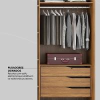 Guarda Roupa Casal 6 Portas Com Espelho E 6 Gavetas Equador Amêndola-grafito - 9