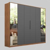 Guarda Roupa Casal 6 Portas Com Espelho E 6 Gavetas Equador Amêndola-grafito - 10