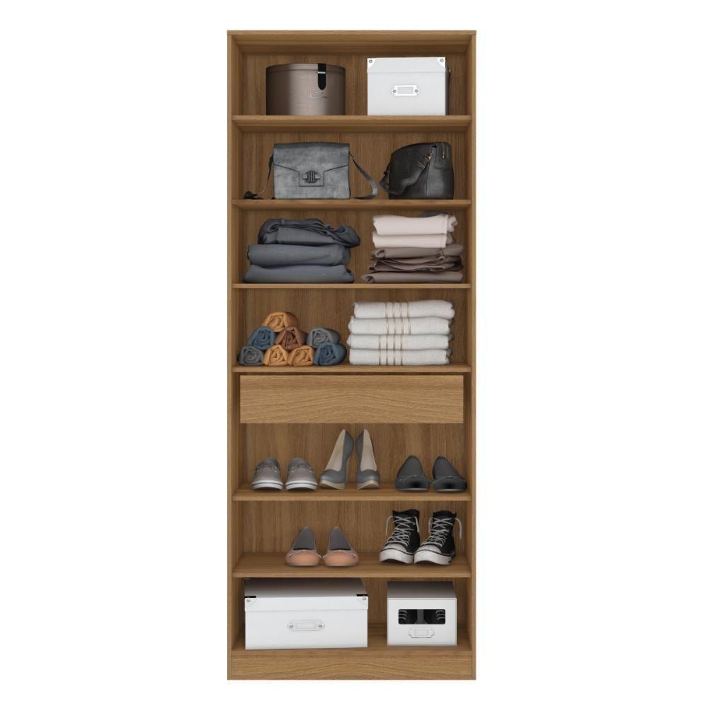 Armário Multiuso Sapateira 2 Portas Com Espelho E 1 Gaveta Austin Amêndola Touch - 3