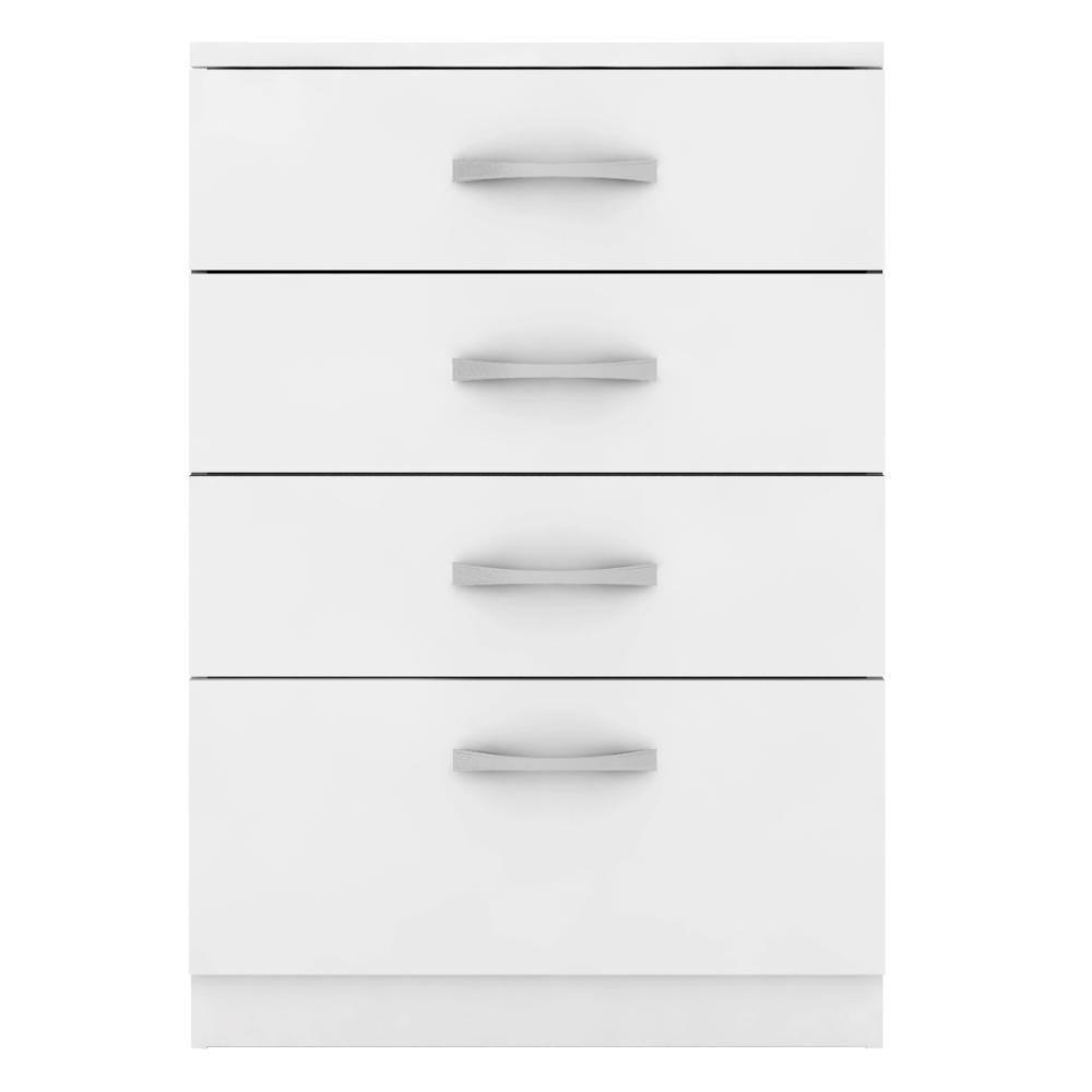 Cômoda 4 Gavetas Estrela - Branco Branco - 3